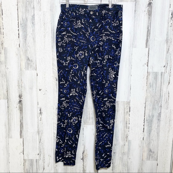 Versace Denim - Vintage Versace Couture Jeans Blue & White Print
